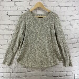 Madewell‎ Sweater Womens Sz M Gray Heather Buttons Down Back Pullover